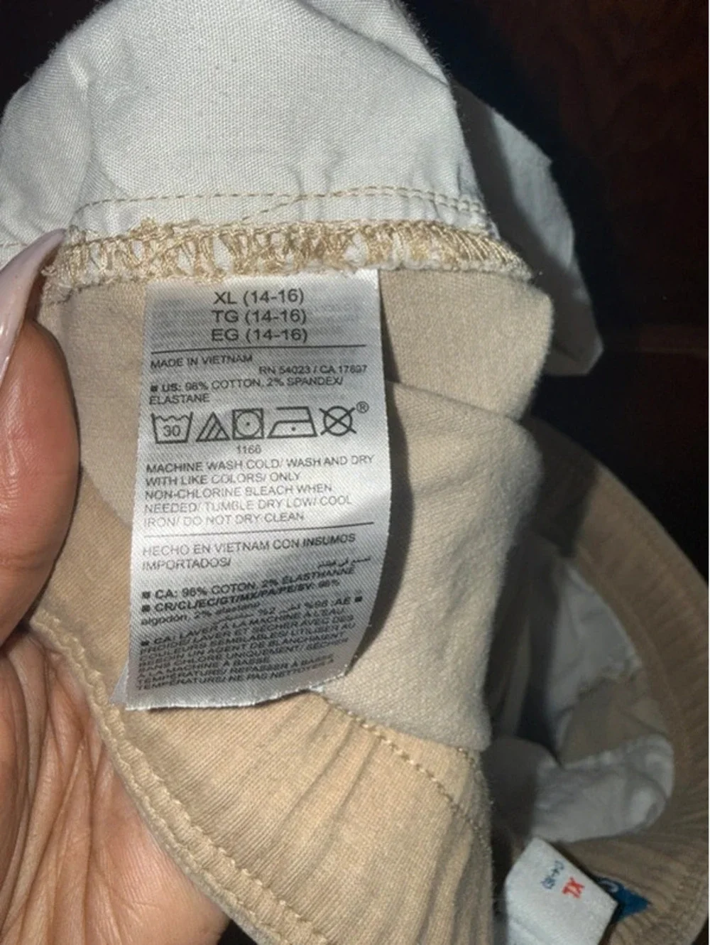 Old Navy Boys Built-In Flex Twill Jogger Pants XL 14–16 Khaki
